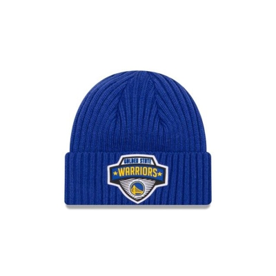 Golden State Warriors Gorra | New Era NBA Tip Off Edition Cuff Knit Beanie Mexico - Azules